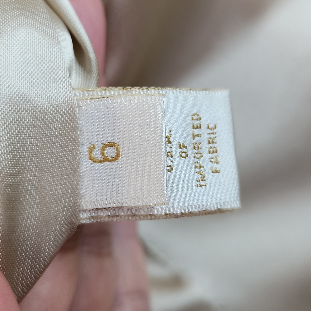 Overland Loro Piana Italian Wool Cream Vintage Winter Coat Size 6 Belted Jacket - Picture 13 of 16